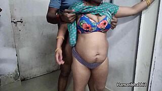 hot indian wife has sex in gown