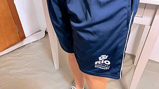 Black teacher films creampie in school uniform
