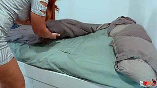 fucked my stepmom milf stuck in my bed