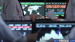 Milf secretary gets free used by traders at work