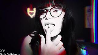 curvy tattooed trippi roses has cum tastic goth girlfriend time