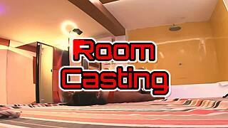 Room casting shows alejandra with legs open