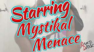Bubble Butt Ebony Mystikal Menace Fucked In Shower
