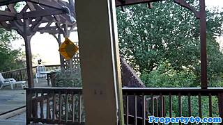 redhead realtor rides cock hard during house viewing