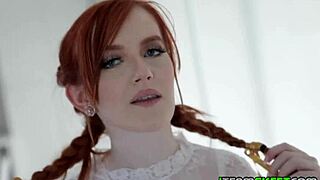 redhaired teen lets stud fuck her pussy