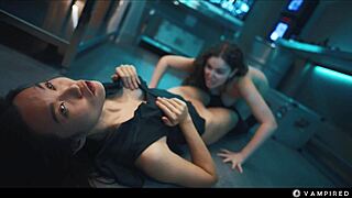 Asian brunette lesbian seduction with vampire mind control