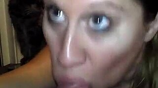 Milf savage sarah sucks huge cock and gets cum in mouth