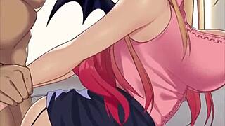 Yuzuki Choco Gives Playful Blowjob In Anime Style