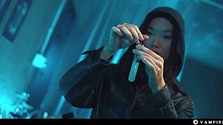 Asian brunette lesbian seduction with vampire mind control