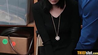Dark haired emo chick rough fucked