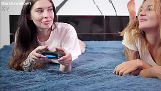 She wanted to play video games but i decided to play with her pussy