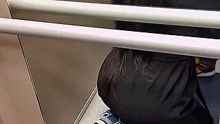 Blowjob fuck squirt and cum face in the elevator with chris diamond