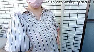 A Married Woman Gets Excited While Masturbating On The Balcony. Full Video Available