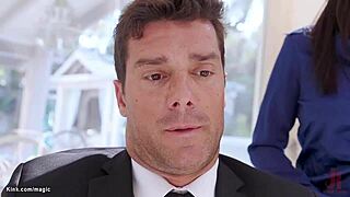 Politician takes control in this intense family roleplay scene.