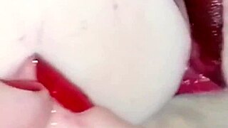 stepmom shows super wet pussy with lipstick