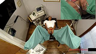 ebony student hottie nikki stars gyno exam caught on spy cam by doctor tampa girlsgonegyno tampa university physical reup