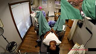 ebony student hottie nikki stars gyno exam caught on spy cam by doctor tampa girlsgonegyno tampa university physical reup