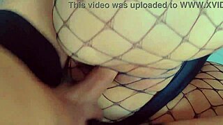 Hot Sex With Brunette Big Ass Fishnets Pov Creampie