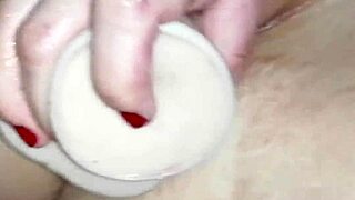 stepmom shows super wet pussy with lipstick