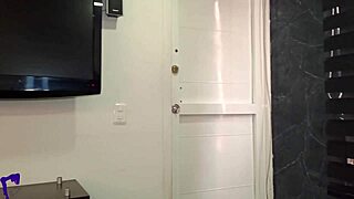 Hot unknown latina enters wrong apartment masturbates ends in cum on tits