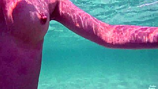 Do these long legged girls relax naked underwater?