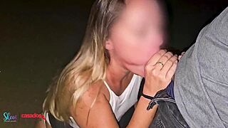 Brazilian wife flashes and fucks outdoors