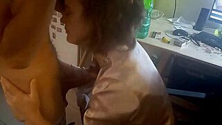 clothed black pants and white satin panties slut in red lingerie fucked doggystyle pov with dirty french talk and rimming