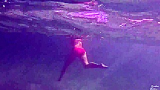Do these long legged girls relax naked underwater?