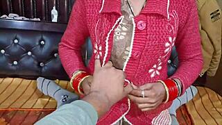 romantic malayali couple at home in traditional nightwear