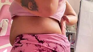 Chubby Ebony Giantess Farts On Tiny Man During Domination