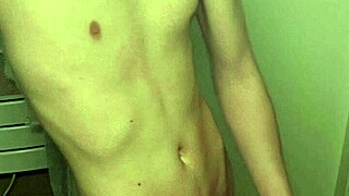 twink shoots majestic slow motion cumshot solo