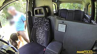 Ebony jogger fucked hard inside and outside black taxi