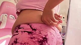 Chubby Ebony Giantess Farts On Tiny Man During Domination