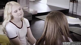 Stepsister Shares Stepbrother With Bff During Deepthroat And Face Sitting