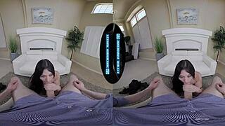 busty alexa chains worships your cock in vr