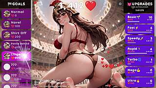 brave spartan warrior strips clothes for hentai clicker game