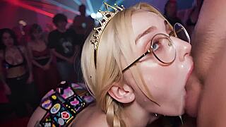 teens came to cosplay party and got filled with cum