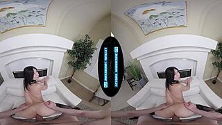 busty alexa chains worships your cock in vr