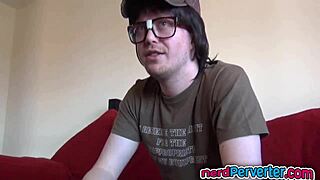 Nerd Gets A Fantastic Blowjob From A Black Angel