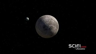 Scifi walls female android shemale and beautiful girl in the planet base station