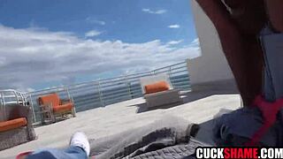 Hot Ebony Wife Fucks White Guy For Cuck Hubby