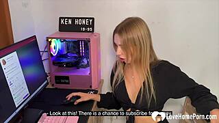 hot russian babe devours my hard cock