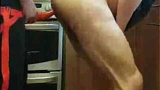 Pegging boyfriend in kitchen cornfield and bathroom with ATM