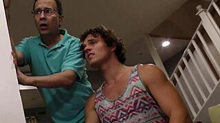 Stepdaughter fucks bbc in front of shocked stepdad