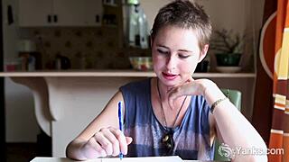 olive glass talks fetishes and cums with her hitachi