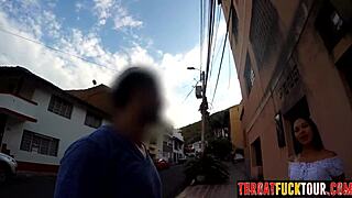 Marcela deepthroats big white dick