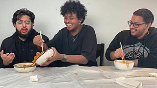 three hot amateurs get railed hardcore