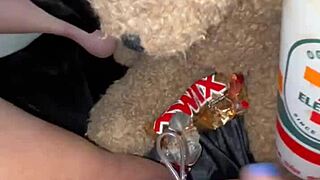 Cappuccino coffee&twix chocolate in my 18-years-old virgin pink tight pussy-kinky food fetish long porn-girl masturbate&moan-best saudi amateur-arabian snowwhite-los angeles-wants bbc usa