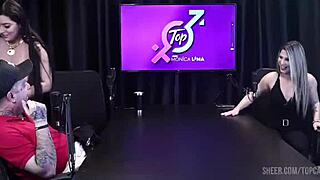fuderam no studio do topcast ao vivo melody e monica lima cheias de tesao fodem com o negao pauzudo ex da urach