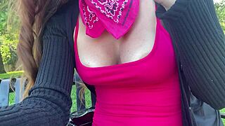 Artemisia love flashes juicy big boobs outdoors